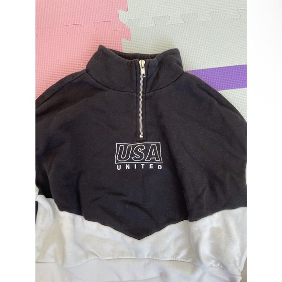 Cropped sweater women with zip USA United - Picture 2 of 3